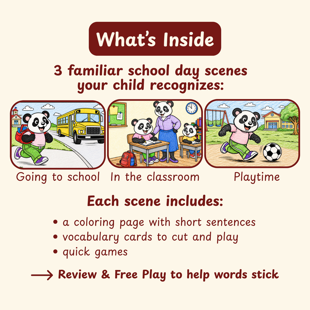 Coloriettes Word Play | School Day