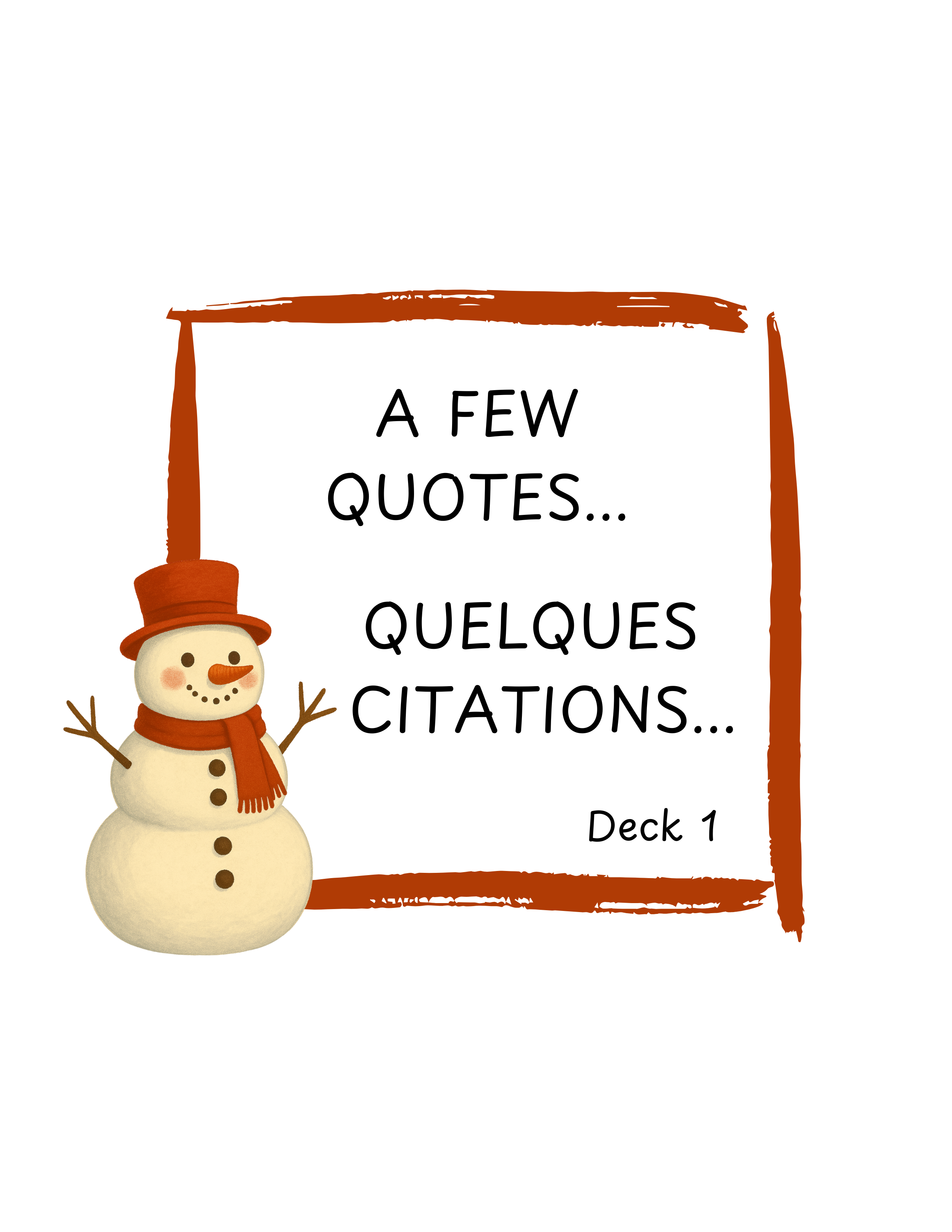 Bilingual Quote Cards | 20 French-English Quotes for Christmas Inspiration