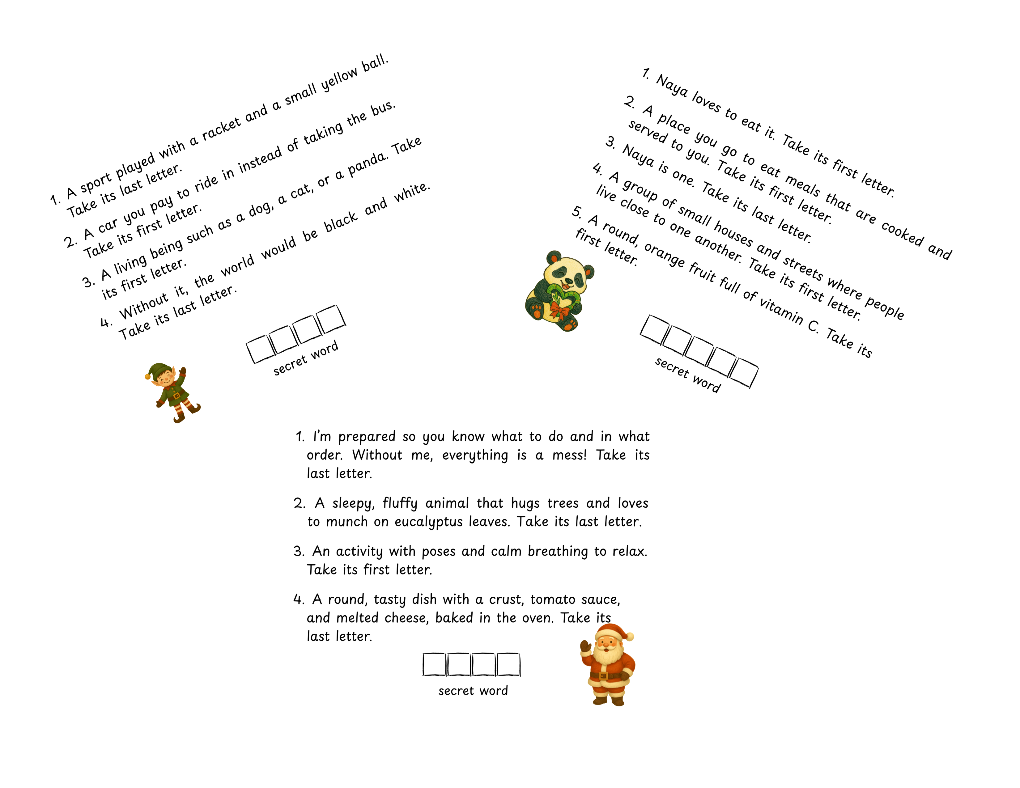 Special Christmas | English Edition | Word Games