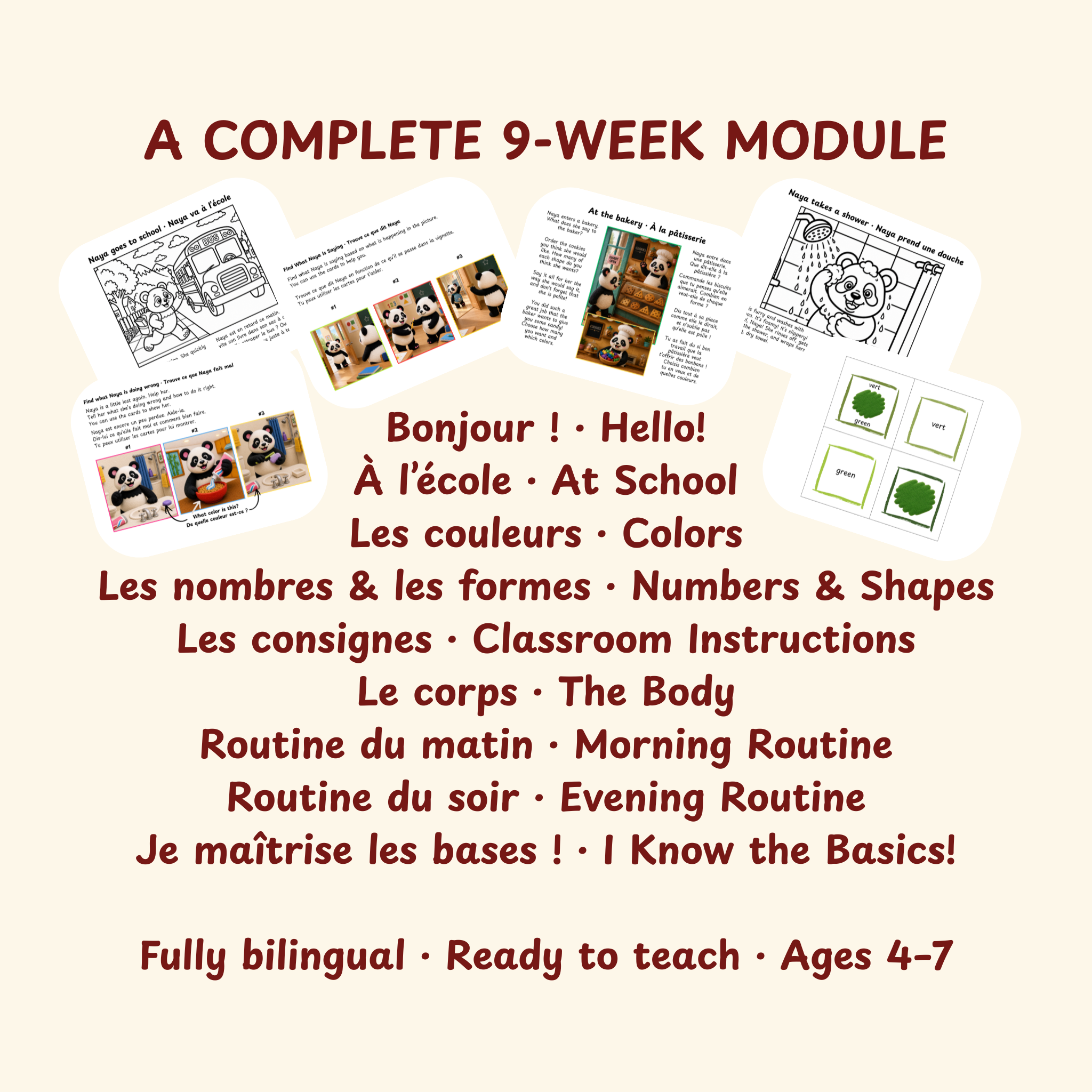 The Coloriettes Classroom Kit · Module 1: First Steps · Premiers Pas