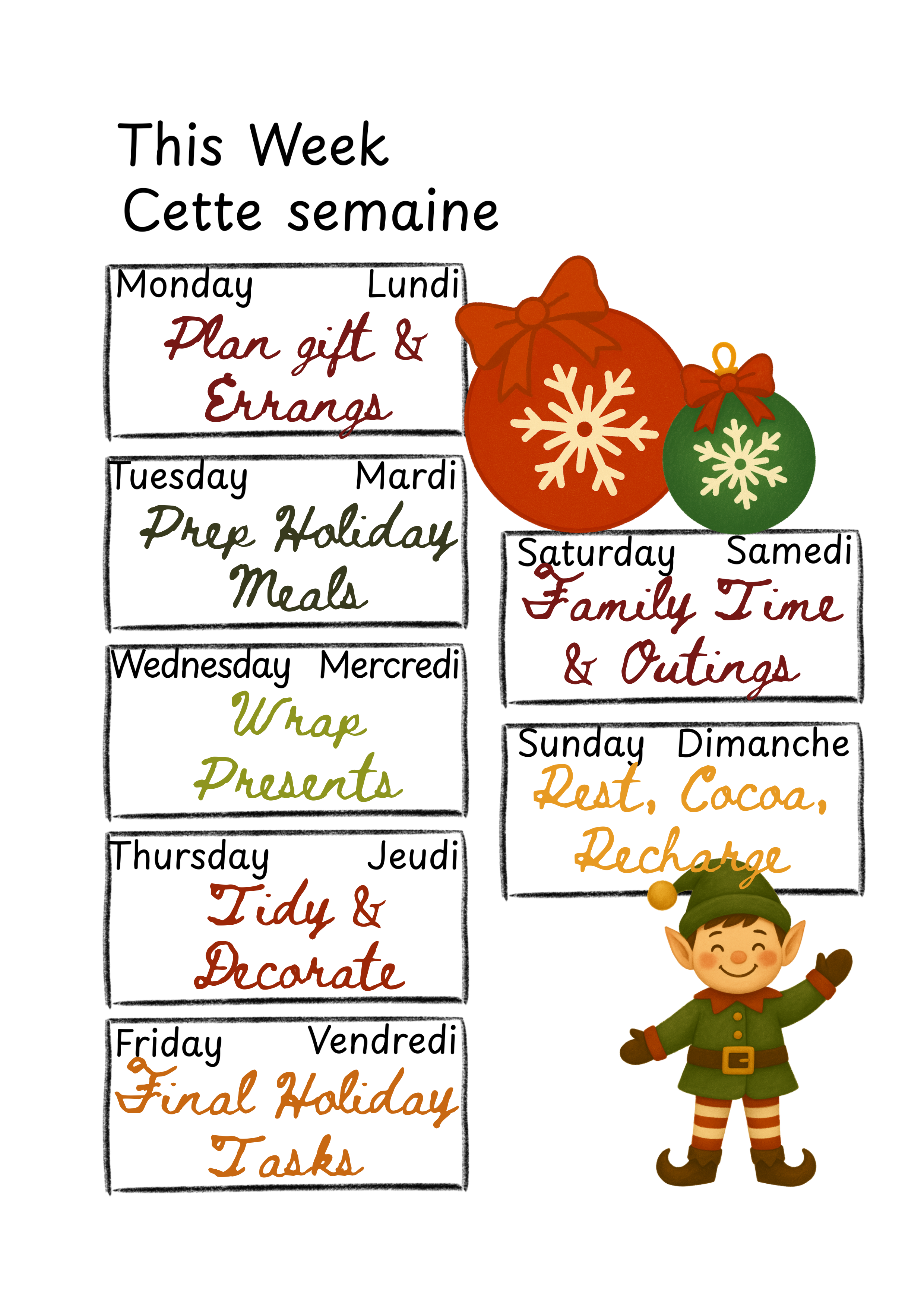 Bilingual Edition | Christmas Planner