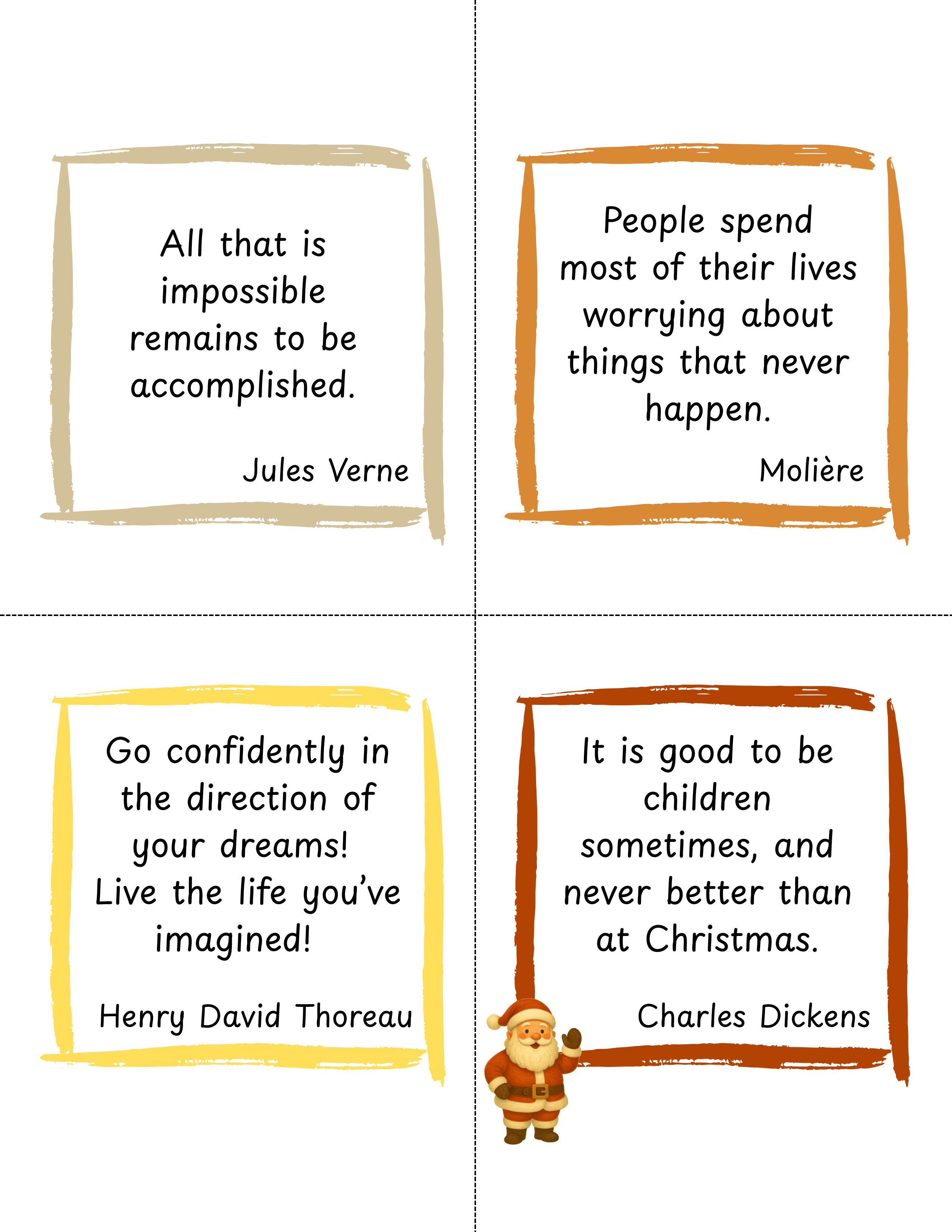 Bilingual Quote Cards | 20 French-English Quotes for Christmas Inspiration