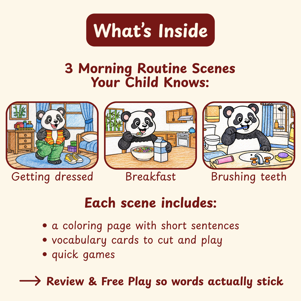 Coloriettes Word Play | Morning Routine