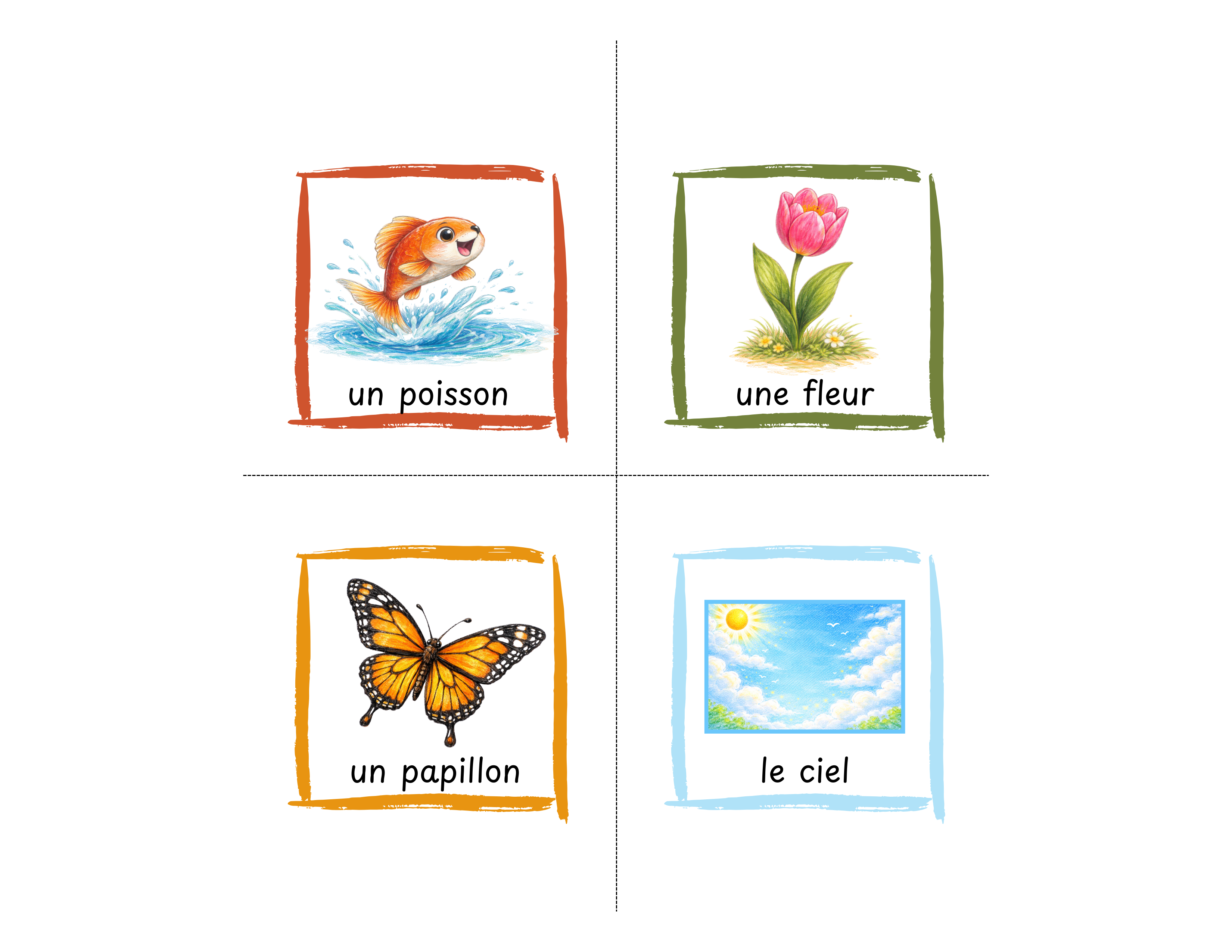 New Beginnings | French | Vocabulary Cards