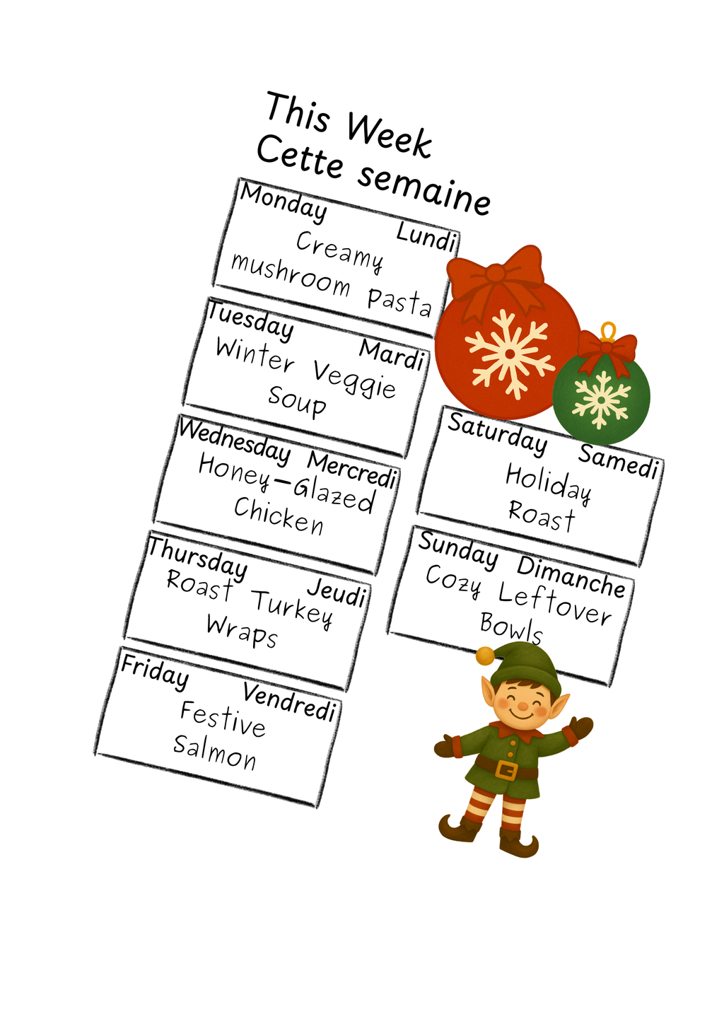 Bilingual Edition | Christmas Menu Planning