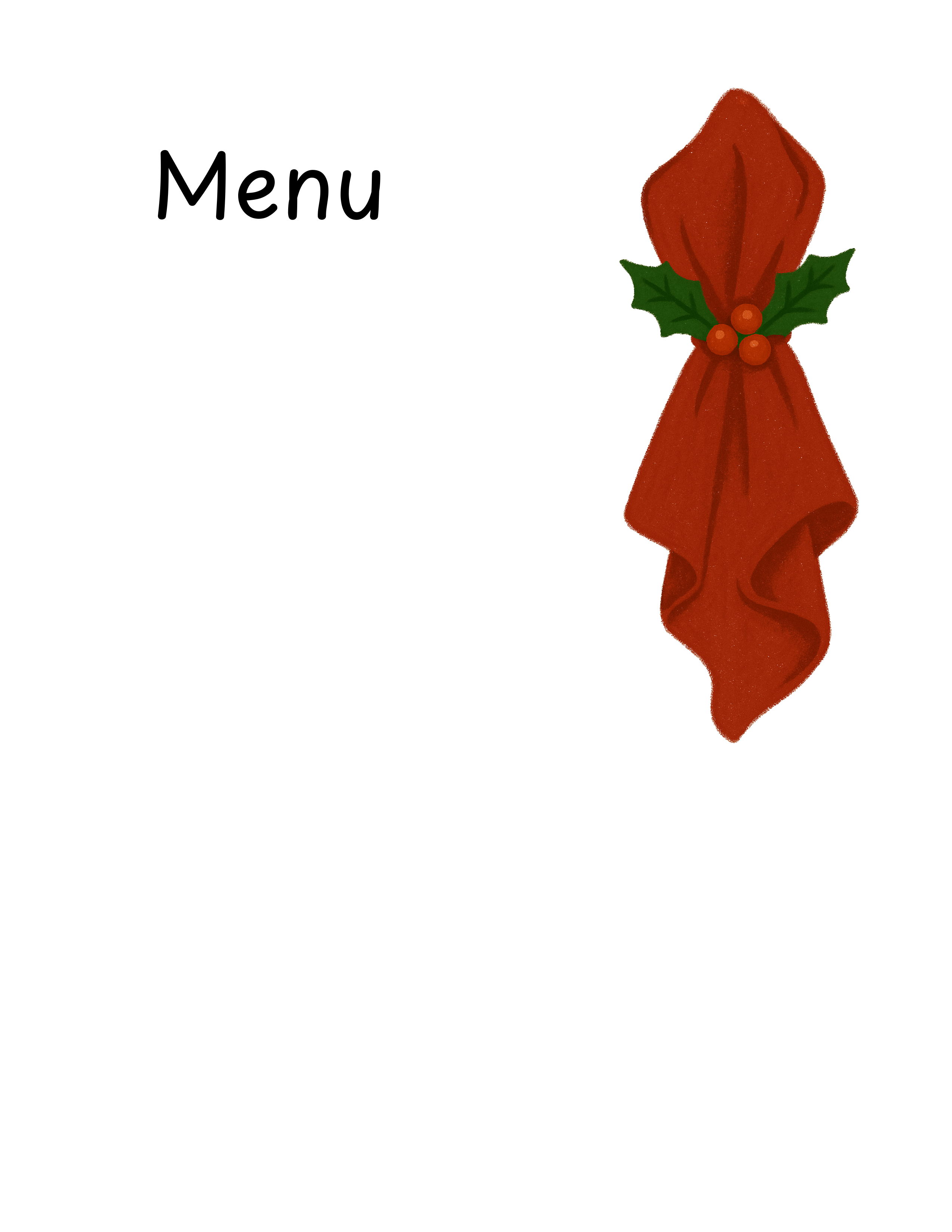 Christmas Menu Planner & Grocery List | Bilingual French-English Printable Meal Planning Set (A4 & US Letter)