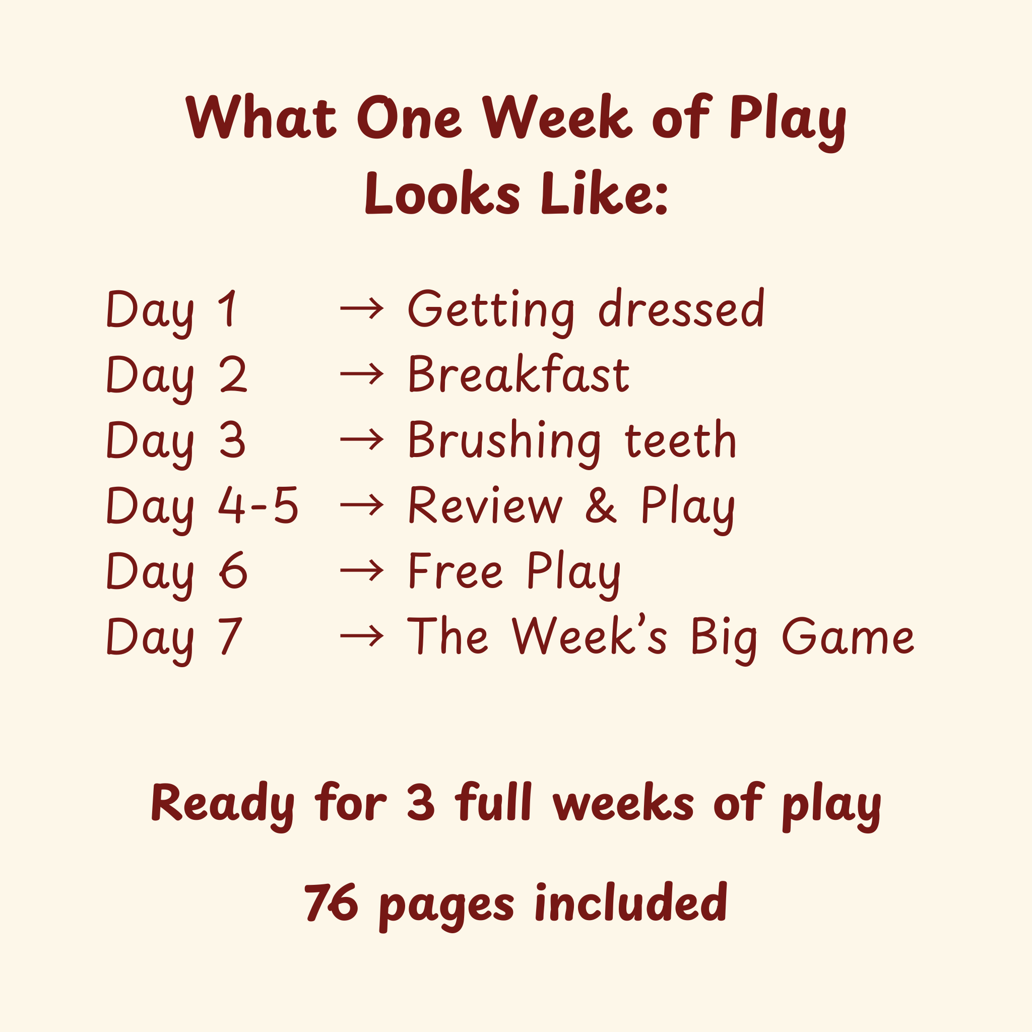 Daily Life (3 weeks)