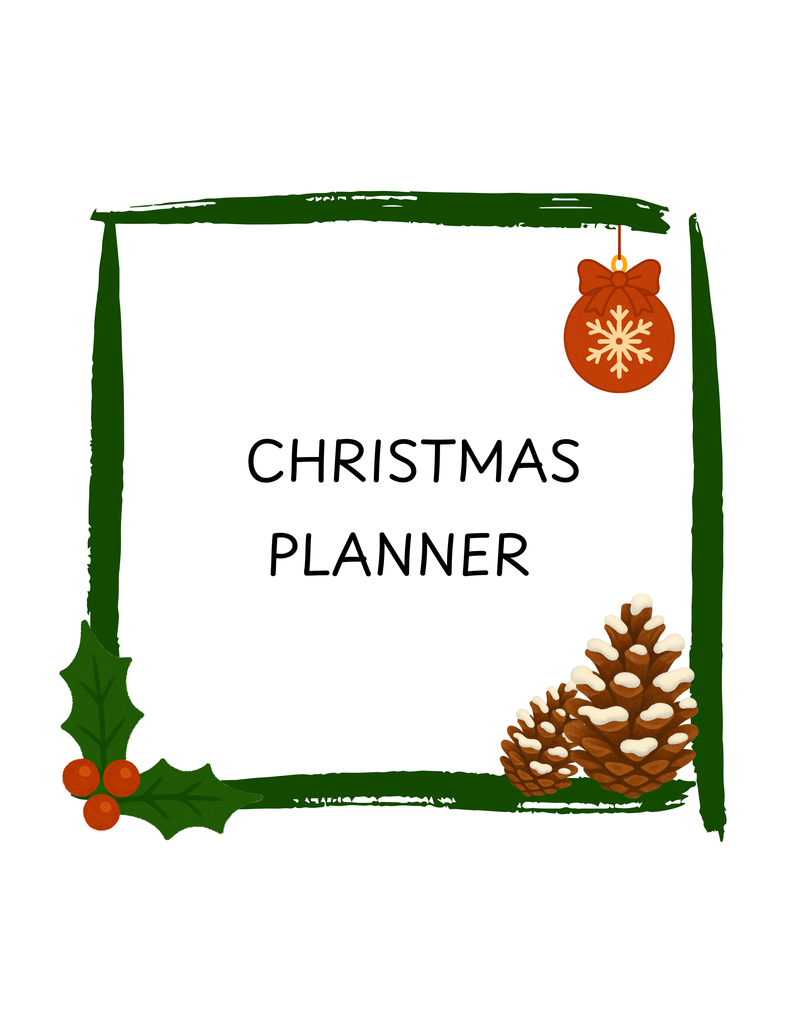 Bilingual Holiday Planner | Christmas Planner | French-English Printable December Planner with Weekly Focus Pages, To-Do List, Menu, Grocery List, Gift & Budget Trackers