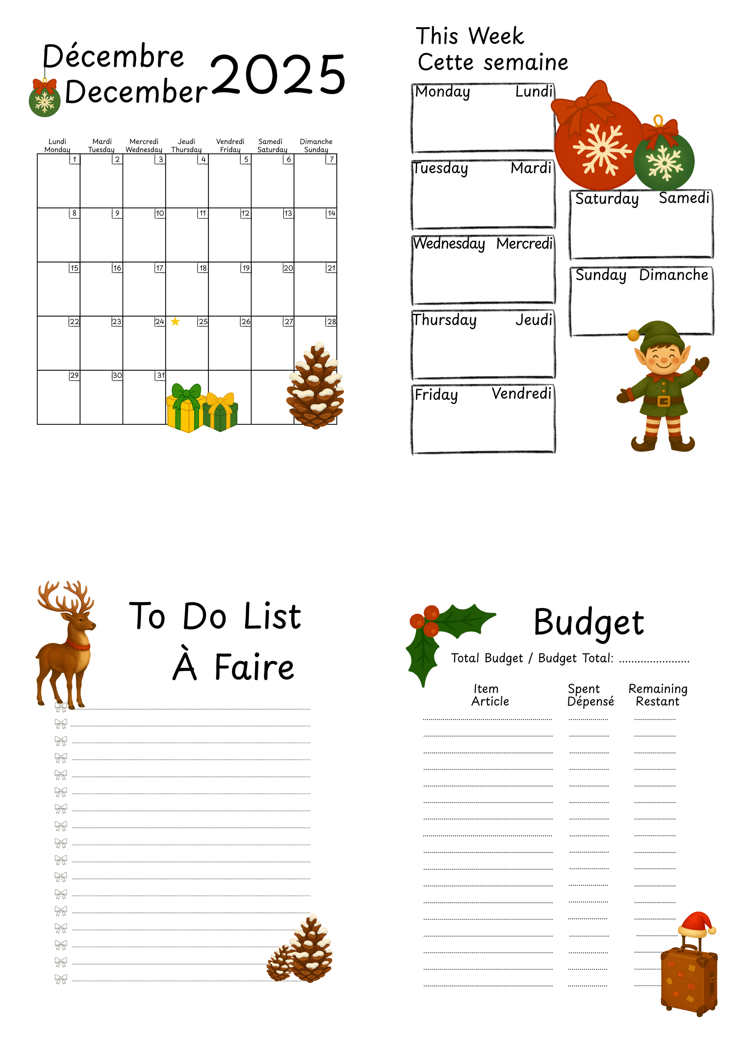Bilingual Edition | Christmas Planner