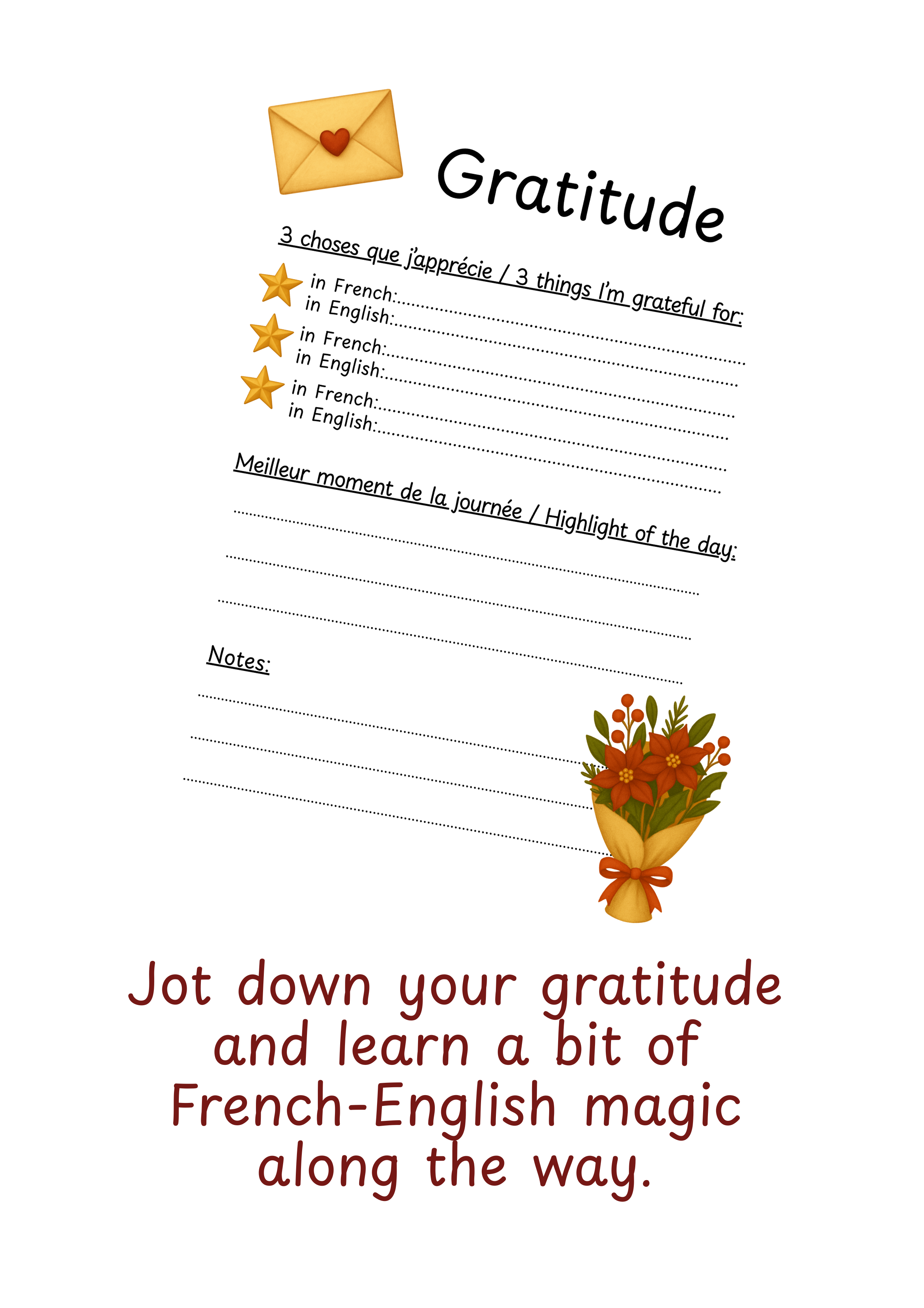 Bilingual Edition | Gratitude Page