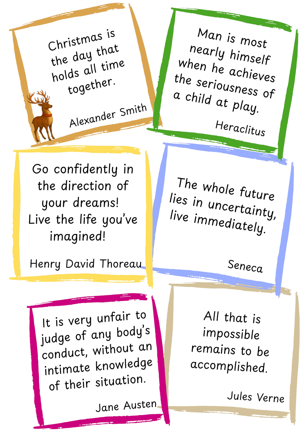 English Edition | Inspirational Quote Cards