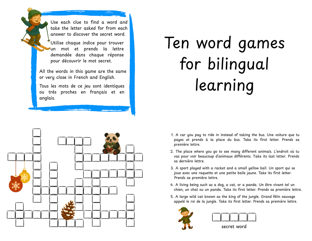 Bilingual Edition | Booklet of Games