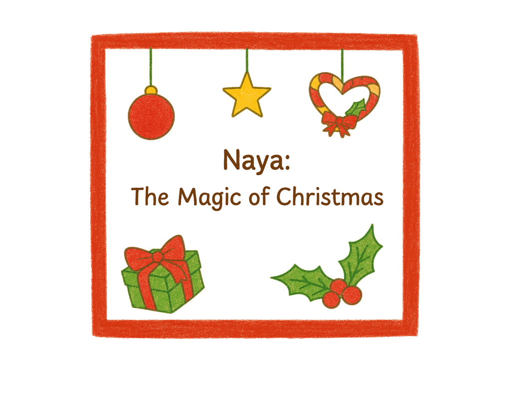 English Edition | Naya, the Panda - The Magic of Christmas | Narrative Coloring Book