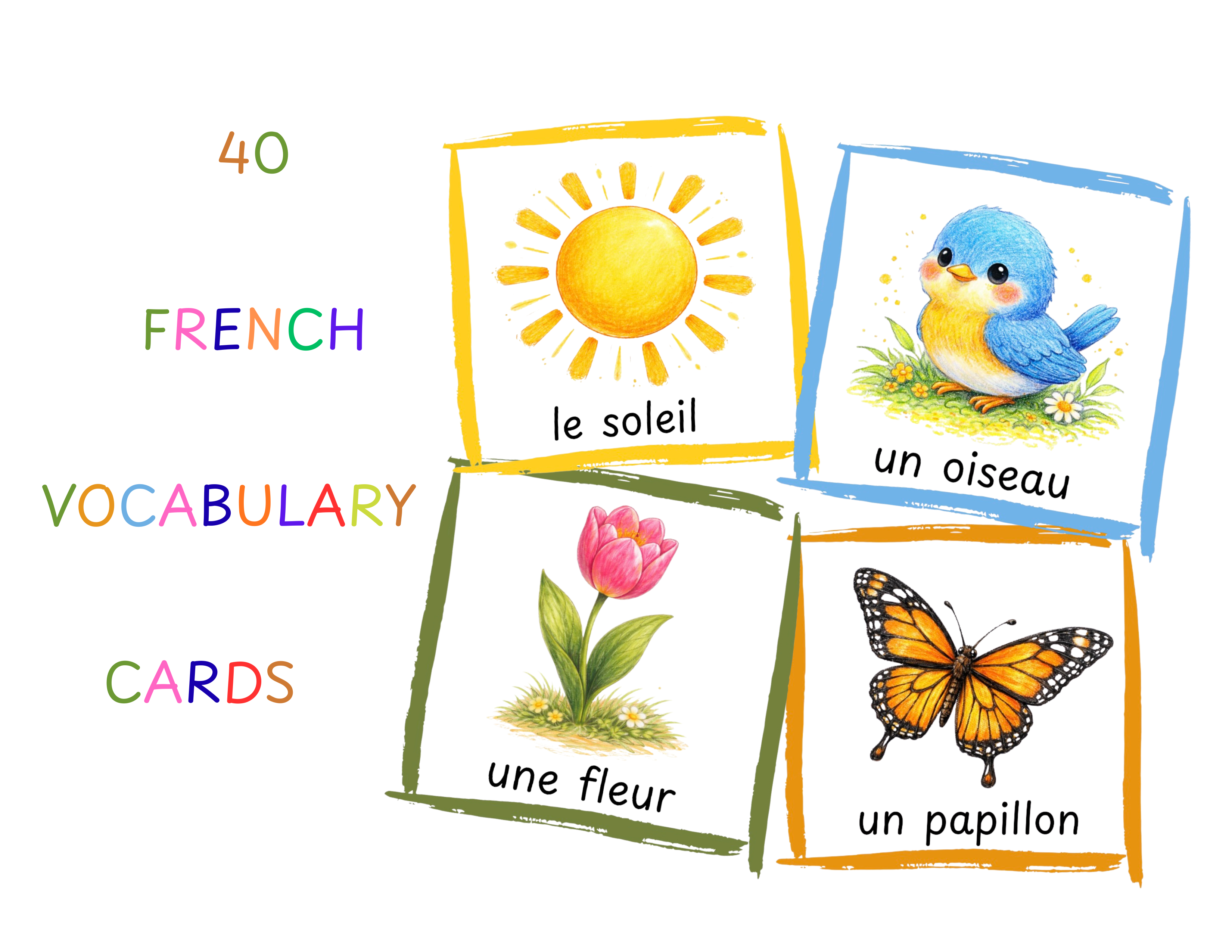 New Beginnings | French | Vocabulary Cards